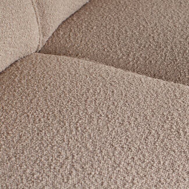 Woood Statement hoekbank rechts bouclé beige