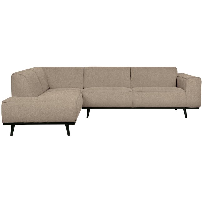 Woood Statement hoekbank links bouclé beige