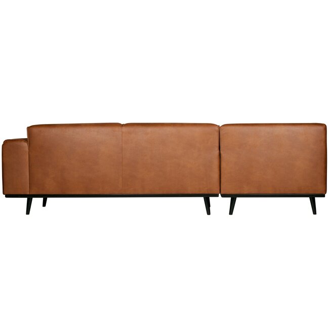 Woood Statement hoekbank links lederlook cognac