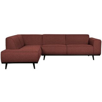 Woood Statement hoekbank links bouclé chestnut