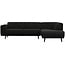 Woood Statement hoekbank rechts platte brede rib graphite