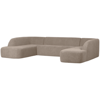 Woood Sloping u-vorm bank naturel melange