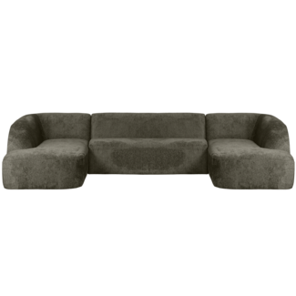Woood Sloping u-vorm bank structure velvet frost