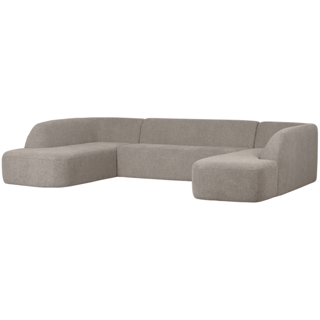 Woood Sloping u-vorm bank off white melange