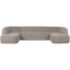 Woood Sloping u-vorm bank off white melange