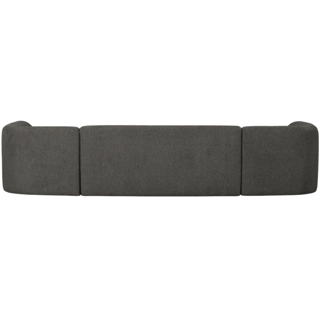 Woood Sloping u-vorm bank grijs/zwart melange