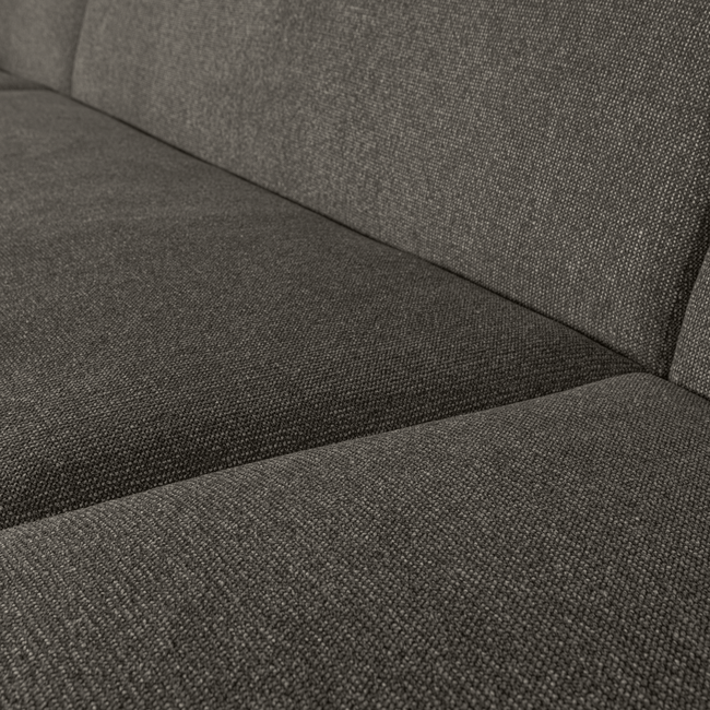 Woood Sloping u-vorm bank grijs/zwart melange