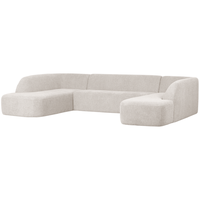 Woood Sloping u-vorm bank pearl melange