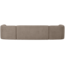Woood Sloping u-vorm bank lichtbruin melange