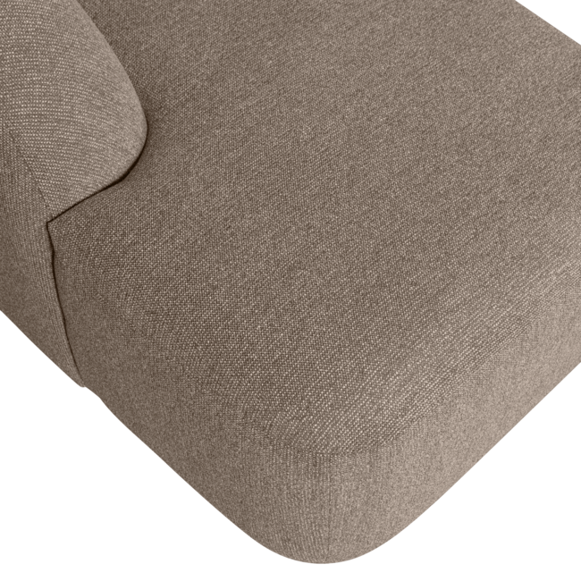 Woood Sloping u-vorm bank lichtbruin melange