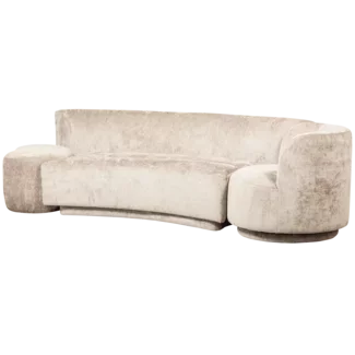 BePureHome Combi-popular: bankje + fauteuil + poef naturel