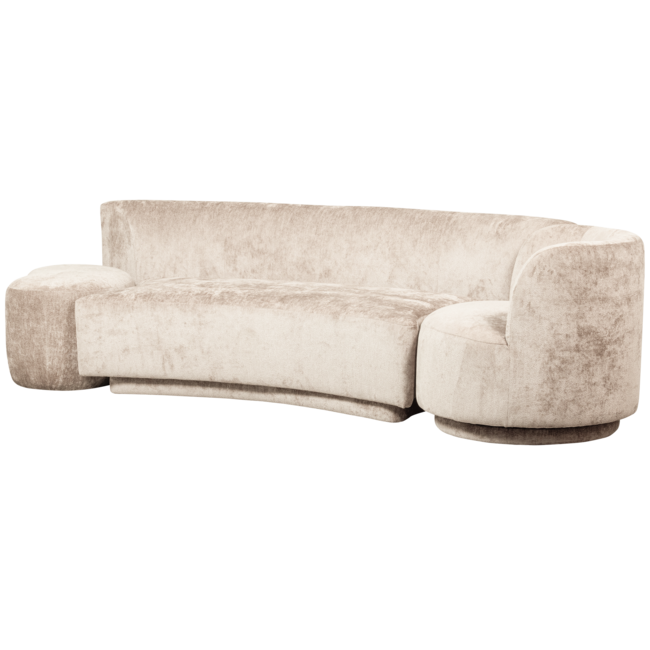 BePureHome Combi-popular: bankje + fauteuil + poef naturel
