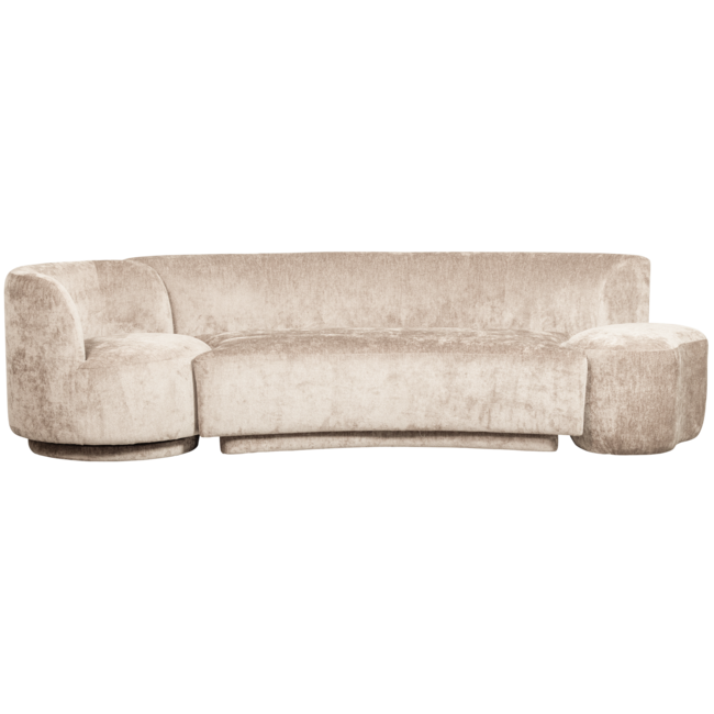 BePureHome Combi-popular: bankje + fauteuil + poef naturel