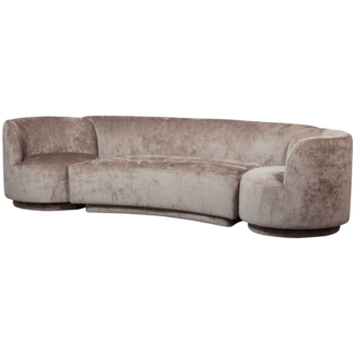 Woood Combi-popular: bankje + fauteuils taupe