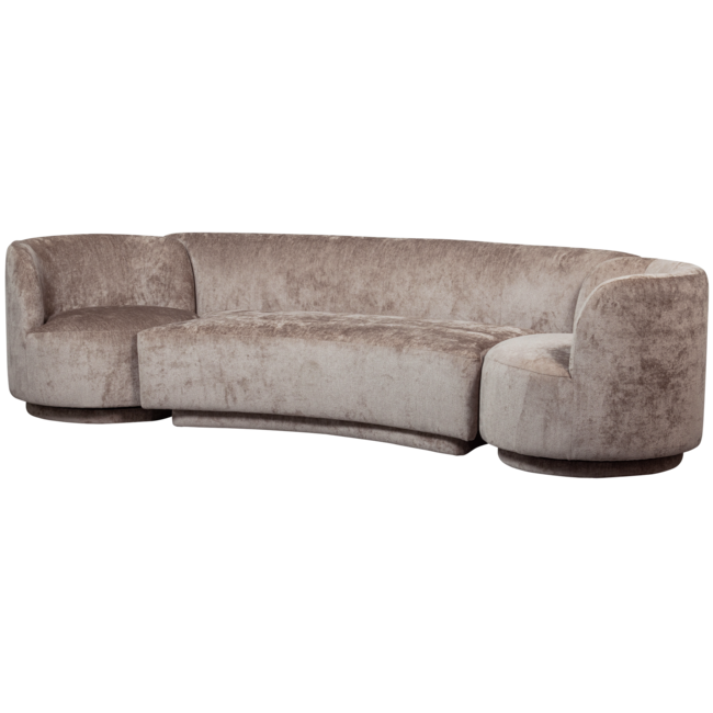Woood Combi-popular: bankje + fauteuils taupe