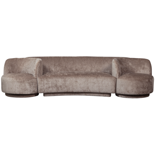 Woood Combi-popular: bankje + fauteuils taupe