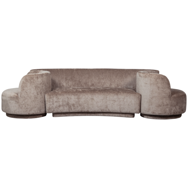 Woood Combi-popular: bankje + fauteuils taupe