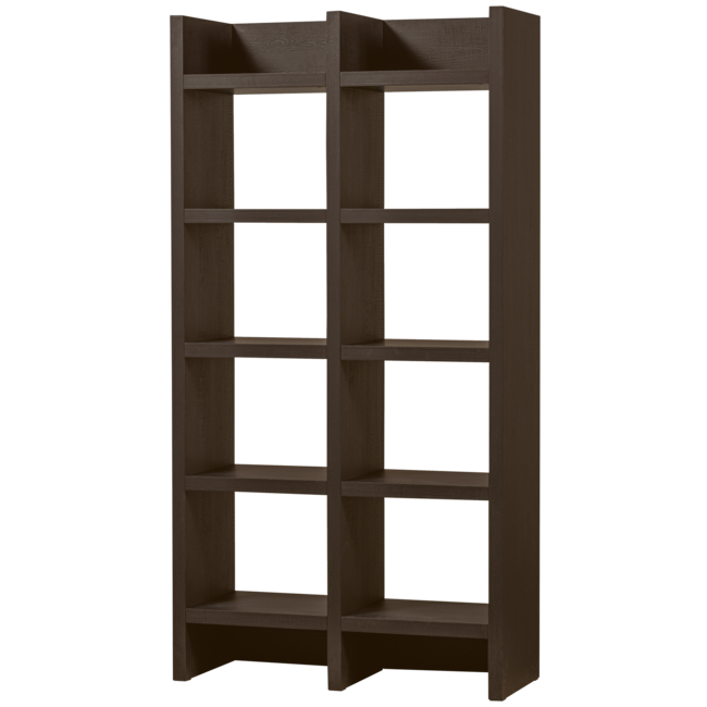 Woood Timo open kast mdf donkerbruin 195x100x40cm - showroommodel