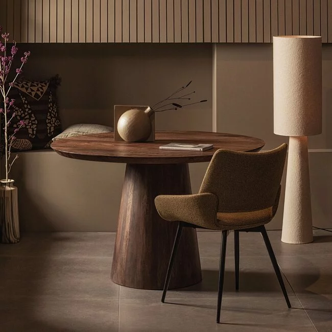 Woood Limit eetkamertafel rond mango hout walnoot ø130cm