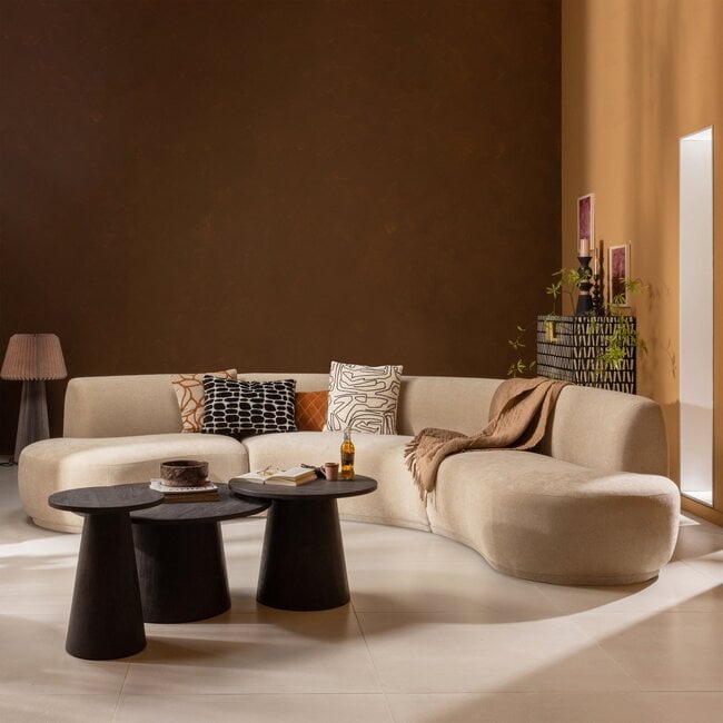 Woood Maan salontafel mdf donkerbruin 45xø60cm