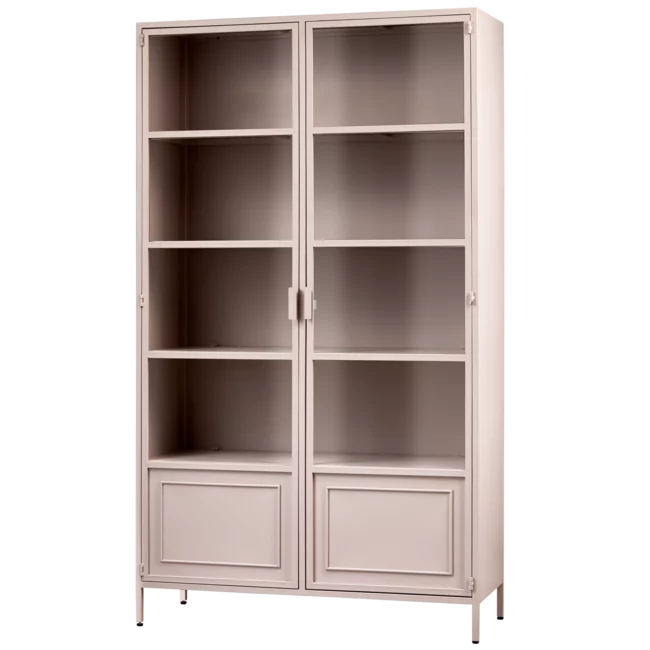 Woood Ronja vitrinekast xl metaal soft pink