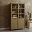Woood Exhibit vitrinekast metaal khaki