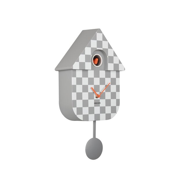 Karlsson Klok Modern Cuckoo Checker grijs
