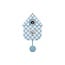 Karlsson Klok Modern Cuckoo Checker zacht blauw