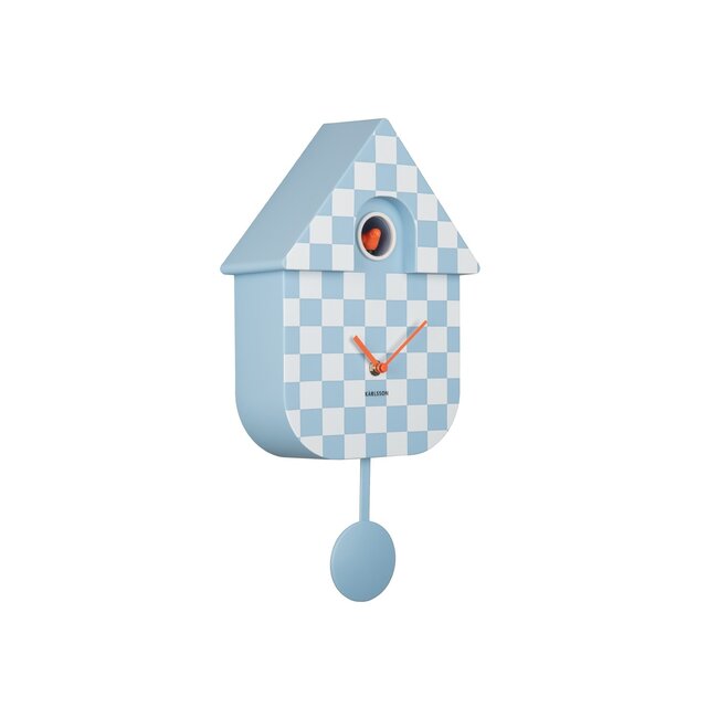 Karlsson Klok Modern Cuckoo Checker zacht blauw