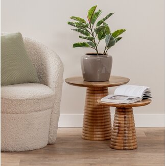 Leitmotiv Bijzettafel Force striped groot mango