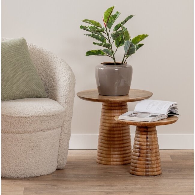 Leitmotiv Bijzettafel Force striped groot mango