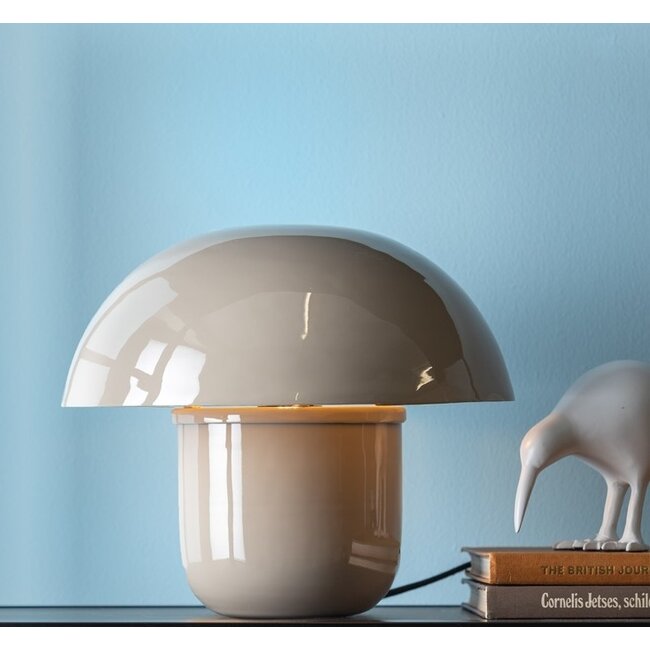 Leitmotiv Tafellamp Fat Mushroom warm grijs