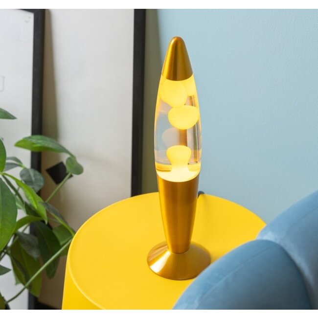 Leitmotiv Tafellamp Funky Rocket Lava geel
