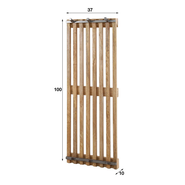 WoonStijl Kapstok tweak 2x3 haken hoog
