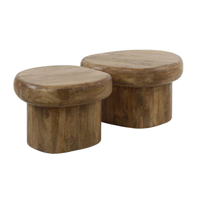 WoonStijl Salontafel Sleek mango set van 2
