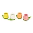 Balvi Koffiekopje Tulp - set van 4 kopjes met schotels