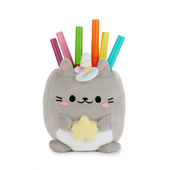 Balvi Pennenbakje Fluffy Kawaii Starry Grijs