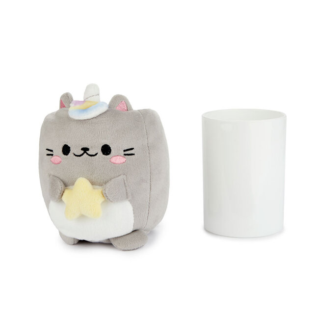 Balvi Pennenbakje Fluffy Kawaii Starry Grijs