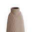 Light en Living Vaas deco 18x12x41 cm NAMTU keramiek mat bruin