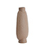 Light en Living Vaas deco 18x12x41 cm NAMTU keramiek mat bruin