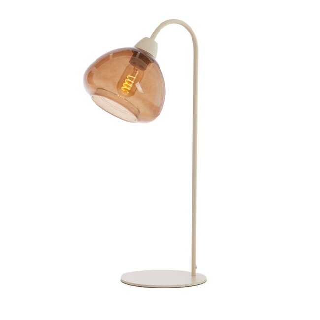 Light en Living Tafellamp 31,5x20x61 cm BISHO glas bruin+zand