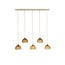 Light en Living Hanglamp 5L 104x19x14 cm BISHO glas bruin+zand