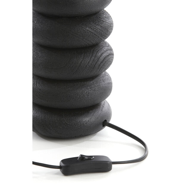 Light en Living Lampvoet Ø12x21 cm BUDONGO hout  zwart
