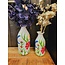 Light en Living Vaas deco Ø20x45 cm EKIMULI  wit+bloemen