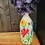 Light en Living Vaas deco Ø20x45 cm EKIMULI  wit+bloemen
