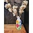 Light en Living Vaas deco Ø15x36 cm EKIMULI  wit+bloemen