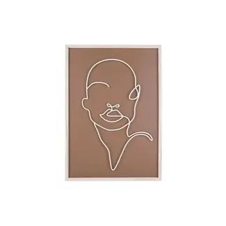 Present Time Schilderij Art Line Drawing groot