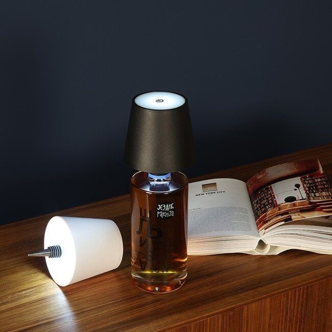 Countryfield Lamp touch flessenkurk LED Lux zwart