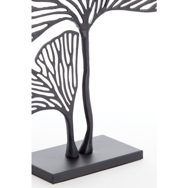 Light en Living Ornament op voet 36x10x48 cm LEAF mat zwart