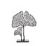 Light en Living Ornament op voet 36x10x48 cm LEAF mat zwart